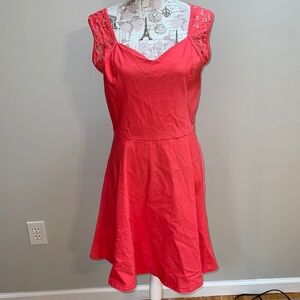 O-Sher Coral Fit and Flare Dress 2XL